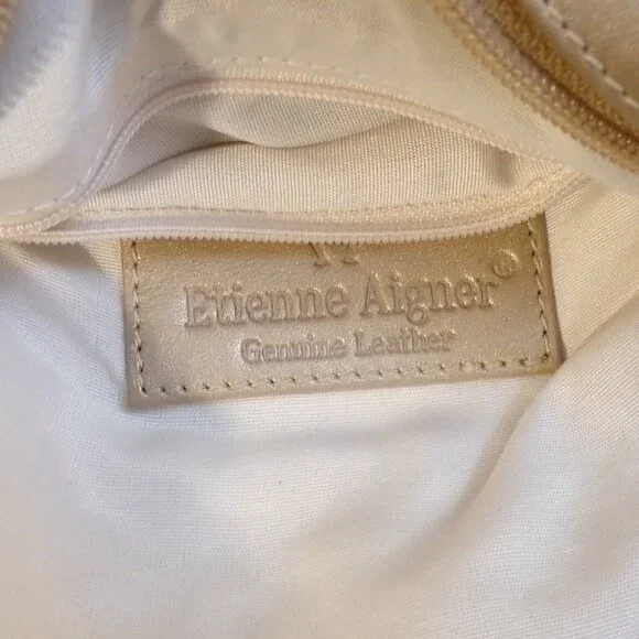 ETIENNE AIGNER NEW Women's Golden Leather Small Crossbody Purse 7"x7"x2.5" - Picture 11 of 15